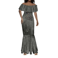 Queen Nzinga Mermaid Dress Fierce African Warrior Queen - Dark Tribal Fire Art - Wonder Print Shop