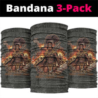 Queen Nzinga Neck Gaiter Fierce African Warrior Queen - Dark Tribal Fire Art - Wonder Print Shop