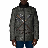 Queen Nzinga Padded Jacket Fierce African Warrior Queen - Dark Tribal Fire Art - Wonder Print Shop