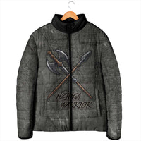Queen Nzinga Padded Jacket Fierce African Warrior Queen - Dark Tribal Fire Art - Wonder Print Shop