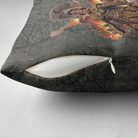 Queen Nzinga Pillow Cover Fierce African Warrior Queen - Dark Tribal Fire Art - Wonder Print Shop