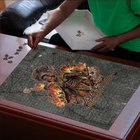 Queen Nzinga Puzzle Fierce African Warrior Queen - Dark Tribal Fire Art - Wonder Print Shop