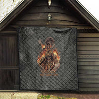 Queen Nzinga Quilt Fierce African Warrior Queen - Dark Tribal Fire Art - Wonder Print Shop