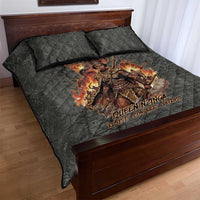 Queen Nzinga Quilt Bed Set Fierce African Warrior Queen - Dark Tribal Fire Art - Wonder Print Shop