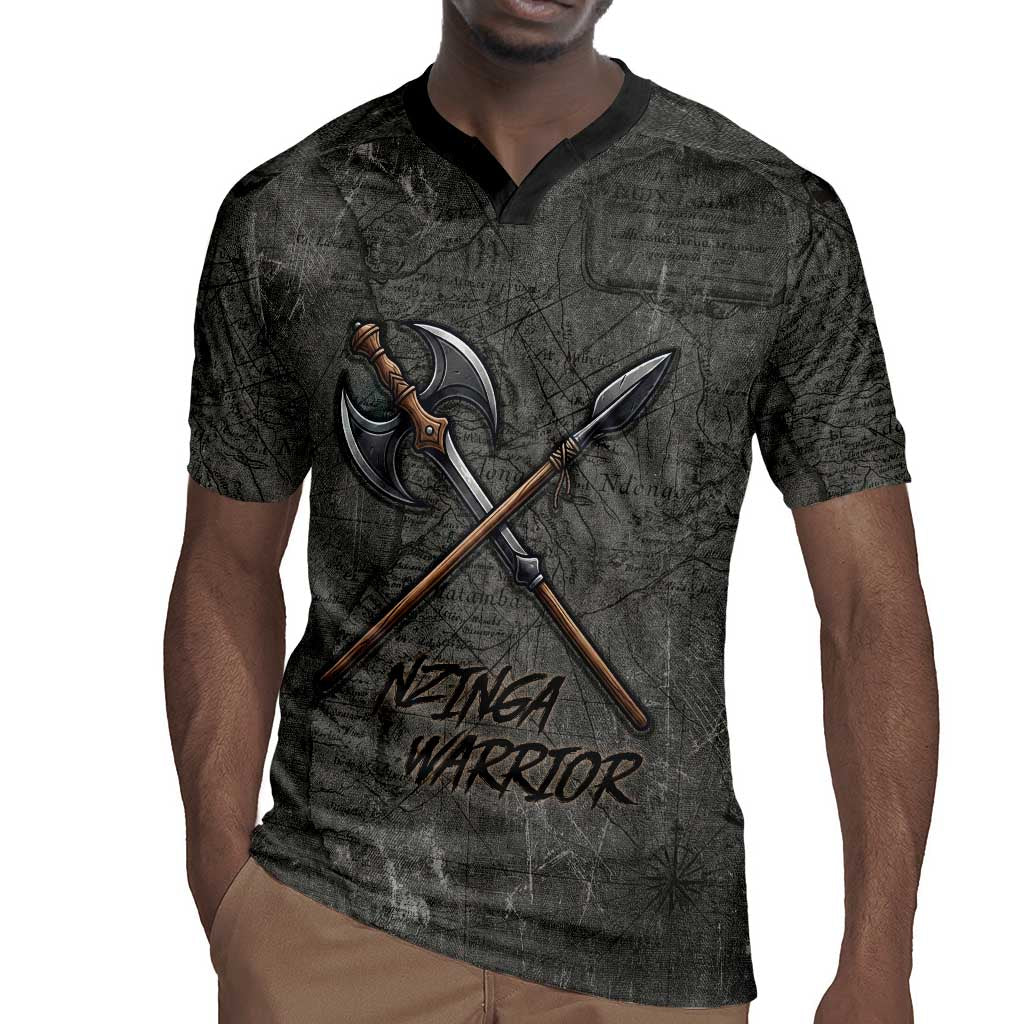 Queen Nzinga Rugby Jersey Fierce African Warrior Queen - Dark Tribal Fire Art - Wonder Print Shop