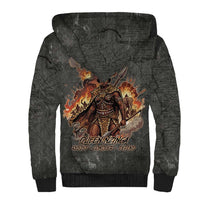 Queen Nzinga Sherpa Hoodie Fierce African Warrior Queen - Dark Tribal Fire Art - Wonder Print Shop