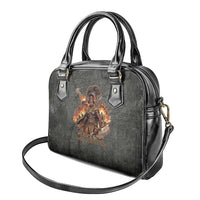 Queen Nzinga Shoulder Handbag Fierce African Warrior Queen - Dark Tribal Fire Art - Wonder Print Shop