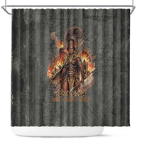 Queen Nzinga Shower Curtain Fierce African Warrior Queen - Dark Tribal Fire Art - Wonder Print Shop