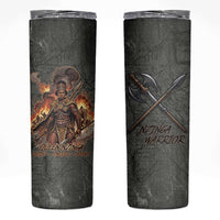 Queen Nzinga Skinny Tumbler Fierce African Warrior Queen - Dark Tribal Fire Art - Wonder Print Shop