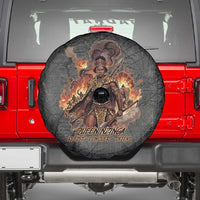 Queen Nzinga Spare Tire Cover Fierce African Warrior Queen - Dark Tribal Fire Art - Wonder Print Shop
