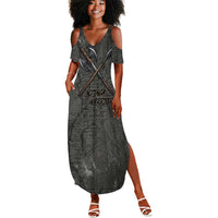 Queen Nzinga Summer Maxi Dress Fierce African Warrior Queen - Dark Tribal Fire Art - Wonder Print Shop
