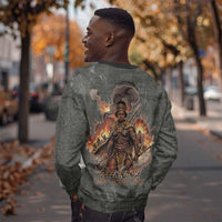 Queen Nzinga Sweatshirt Fierce African Warrior Queen - Dark Tribal Fire Art - Wonder Print Shop