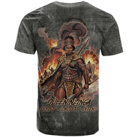 Queen Nzinga T shirt Fierce African Warrior Queen - Dark Tribal Fire Art - Wonder Print Shop