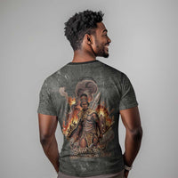 Queen Nzinga T shirt Fierce African Warrior Queen - Dark Tribal Fire Art - Wonder Print Shop