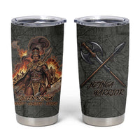 Queen Nzinga Tumbler Cup Fierce African Warrior Queen - Dark Tribal Fire Art - Wonder Print Shop