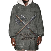 Queen Nzinga Wearable Blanket Hoodie Fierce African Warrior Queen - Dark Tribal Fire Art - Wonder Print Shop