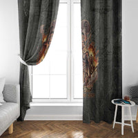 Queen Nzinga Window Curtain Fierce African Warrior Queen - Dark Tribal Fire Art - Wonder Print Shop