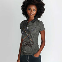 Queen Nzinga Women Polo Shirt Fierce African Warrior Queen - Dark Tribal Fire Art - Wonder Print Shop