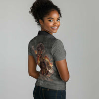 Queen Nzinga Women Polo Shirt Fierce African Warrior Queen - Dark Tribal Fire Art - Wonder Print Shop