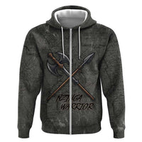 Queen Nzinga Zip Hoodie Fierce African Warrior Queen - Dark Tribal Fire Art - Wonder Print Shop