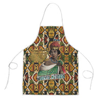 Queen Nzinga Apron Mbandi Traditional Regal Portrait Empowerment Quote African Female Leadership - Wonder Print Shop