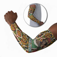 Queen Nzinga Arm Sleeves Mbandi Traditional Regal Portrait Empowerment Quote African Female Leadership - Wonder Print Shop