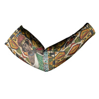Queen Nzinga Arm Sleeves Mbandi Traditional Regal Portrait Empowerment Quote African Female Leadership - Wonder Print Shop