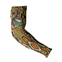 Queen Nzinga Arm Sleeves Mbandi Traditional Regal Portrait Empowerment Quote African Female Leadership - Wonder Print Shop