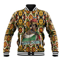 Queen Nzinga Baseball Jacket Mbandi Traditional Regal Portrait Empowerment Quote African Female Leadership - Wonder Print Shop