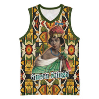 Queen Nzinga Basketball Jersey Mbandi Traditional Regal Portrait Empowerment Quote African Female Leadership - Wonder Print Shop