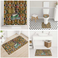 Queen Nzinga Bathroom Set Mbandi Traditional Regal Portrait Empowerment Quote African Female Leadership - Wonder Print Shop