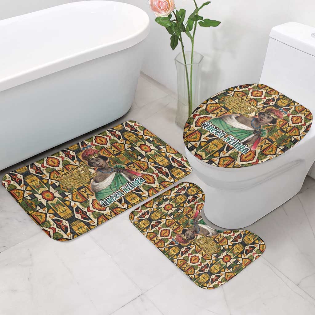 Queen Nzinga Bathroom Set Mbandi Traditional Regal Portrait Empowerment Quote African Female Leadership - Wonder Print Shop