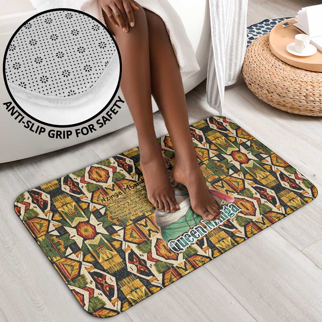 Queen Nzinga Bathroom Set Mbandi Traditional Regal Portrait Empowerment Quote African Female Leadership - Wonder Print Shop