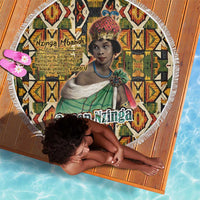 Queen Nzinga Beach Blanket Mbandi Traditional Regal Portrait Empowerment Quote African Female Leadership - Wonder Print Shop