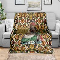 Queen Nzinga Blanket Mbandi Traditional Regal Portrait Empowerment Quote African Female Leadership - Wonder Print Shop