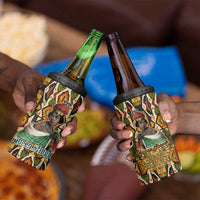 Queen Nzinga 4 in 1 Can Cooler Tumbler Mbandi Traditional Regal Portrait Empowerment Quote African Female Leadership - Wonder Print Shop