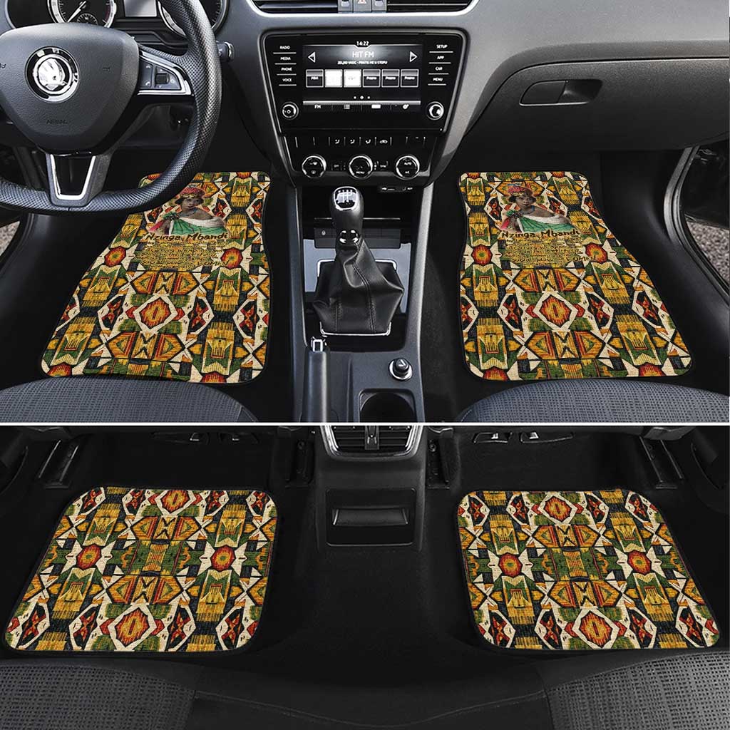 Queen Nzinga Car Mats Mbandi Traditional Regal Portrait Empowerment Quote African Female Leadership - Wonder Print Shop