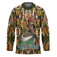 Queen Nzinga Hockey Jersey Mbandi Traditional Regal Portrait Empowerment Quote African Female Leadership - Wonder Print Shop