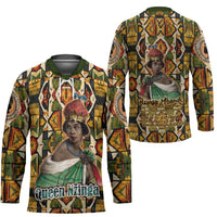 Queen Nzinga Hockey Jersey Mbandi Traditional Regal Portrait Empowerment Quote African Female Leadership - Wonder Print Shop