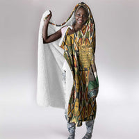 Queen Nzinga Hooded Blanket Mbandi Traditional Regal Portrait Empowerment Quote African Female Leadership - Wonder Print Shop