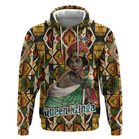 Queen Nzinga Hoodie Mbandi Traditional Regal Portrait Empowerment Quote African Female Leadership - Wonder Print Shop
