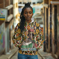 Queen Nzinga Hoodie Mbandi Traditional Regal Portrait Empowerment Quote African Female Leadership - Wonder Print Shop