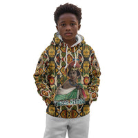 Queen Nzinga Kid Hoodie Mbandi Traditional Regal Portrait Empowerment Quote African Female Leadership - Wonder Print Shop