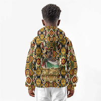 Queen Nzinga Kid Hoodie Mbandi Traditional Regal Portrait Empowerment Quote African Female Leadership - Wonder Print Shop