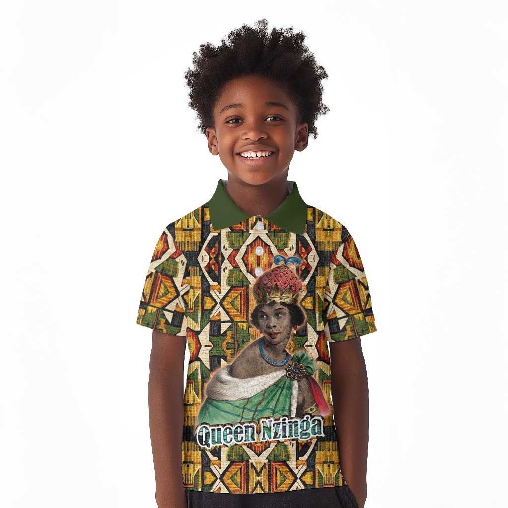 Queen Nzinga Kid Polo Shirt Mbandi Traditional Regal Portrait Empowerment Quote African Female Leadership - Wonder Print Shop