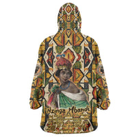 Queen Nzinga Kid Wearable Blanket Hoodie Mbandi Traditional Regal Portrait Empowerment Quote African Female Leadership - Wonder Print Shop