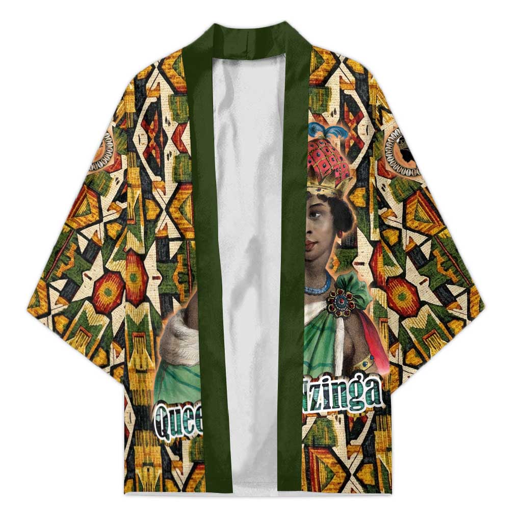 Queen Nzinga Kimono Mbandi Traditional Regal Portrait Empowerment Quote African Female Leadership - Wonder Print Shop