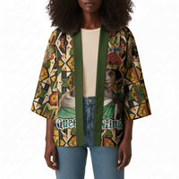Queen Nzinga Kimono Mbandi Traditional Regal Portrait Empowerment Quote African Female Leadership - Wonder Print Shop