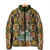Queen Nzinga Padded Jacket Mbandi Traditional Regal Portrait Empowerment Quote African Female Leadership - Wonder Print Shop