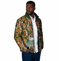 Queen Nzinga Padded Jacket Mbandi Traditional Regal Portrait Empowerment Quote African Female Leadership - Wonder Print Shop